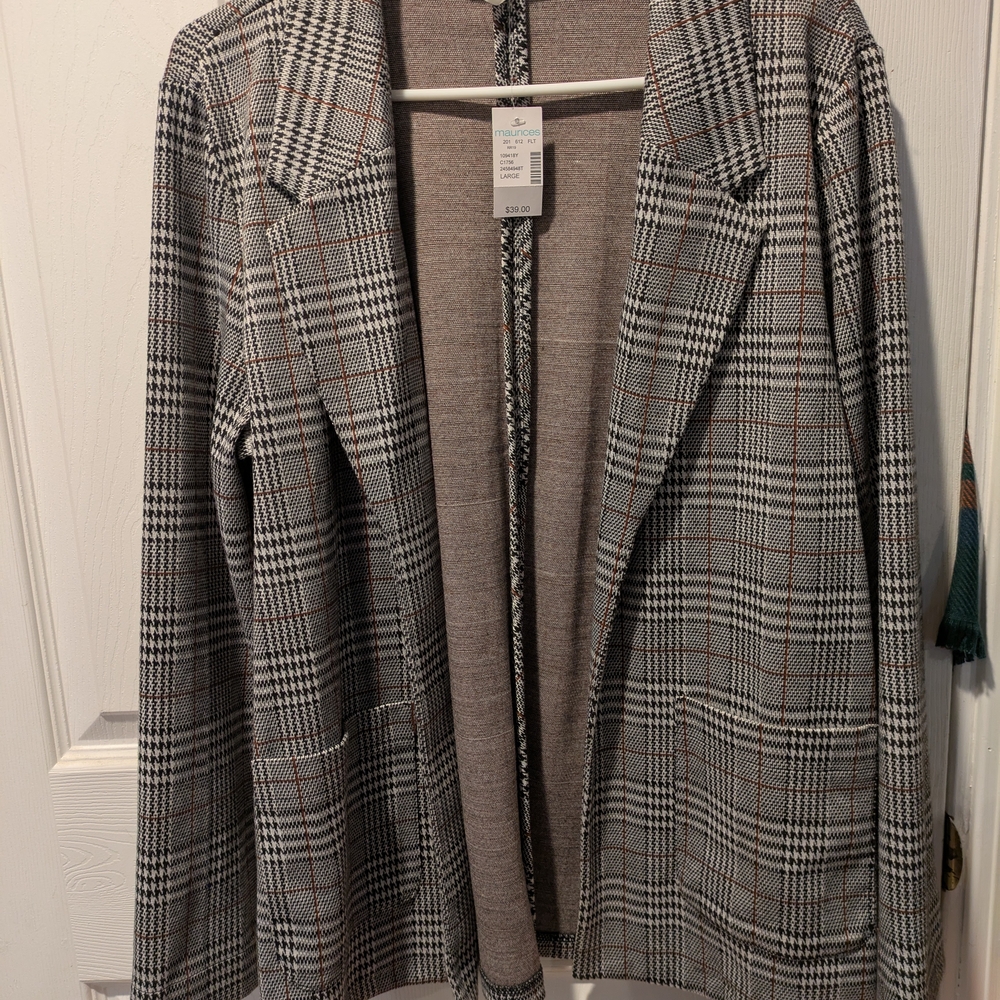 Maurices Gray Oversized Blazer with Wide Lapels